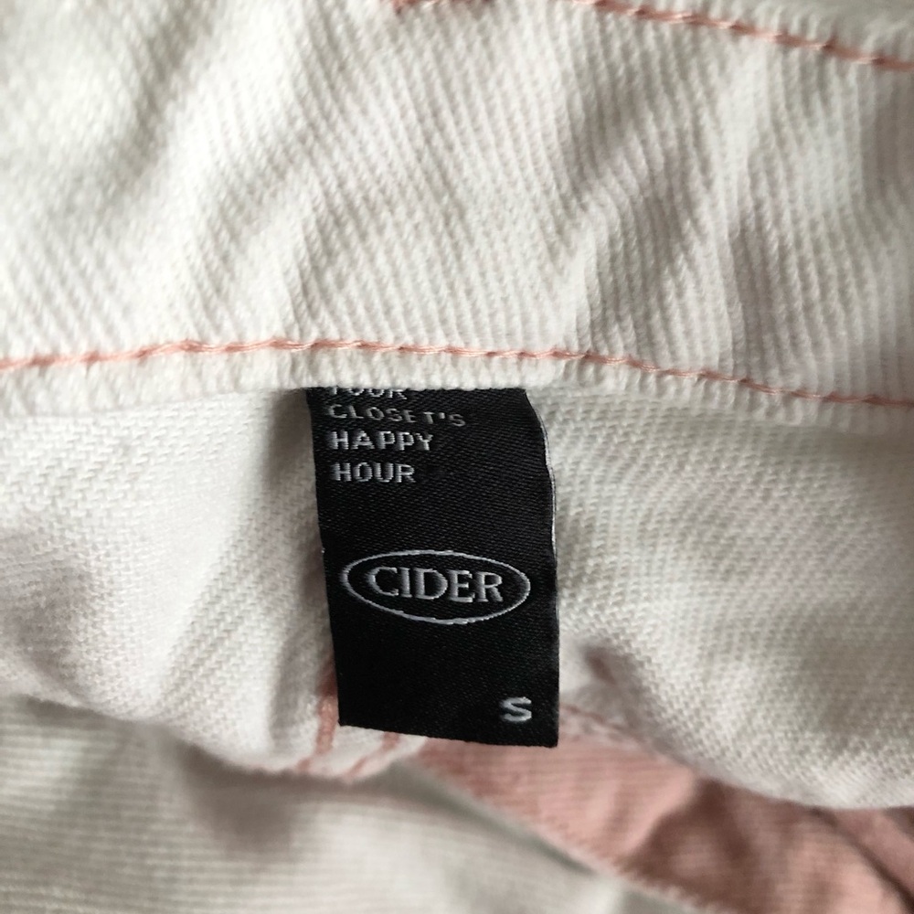 Cider Pink and Cream Colorblock Jeans - Picture 5 of 5
